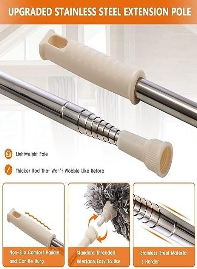 Umis Creation ممسحة تنظيف المراوح المرنة من الألياف الدقيقة من أوميس مع عصا طويلة | فرشاة تنظيف المراوح بعصا طويلة | عصا تنظيف خيوط العنكبوت | فرشاة تنظيف المراوح | منفضة المراوح | فرشاة تنظيف الغبار للتنظيف المنزلي - Image 2